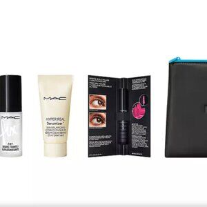 NWT MAC Travel Makeup Set with Makeup Bag - MAC Setting Spray, Serum and Mascara